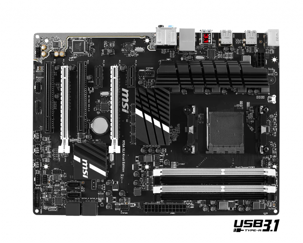 Для MSI 970A SLI Krait Edition Настольный системная плата AMD 970 разъем AM3/AM3 + DDR3 32 Гб 2XPCI E X16 SATA III