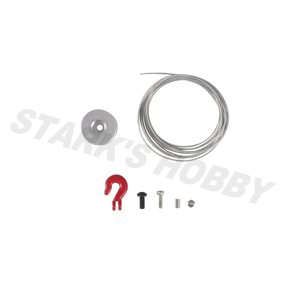 25T Gear Servo Winch Wheel Drum Steel Wires Trailer Hook for 1/10 RC Crawler Car TRX4 Axial SCX10 WRAITH D90 Tamiya CC01 |