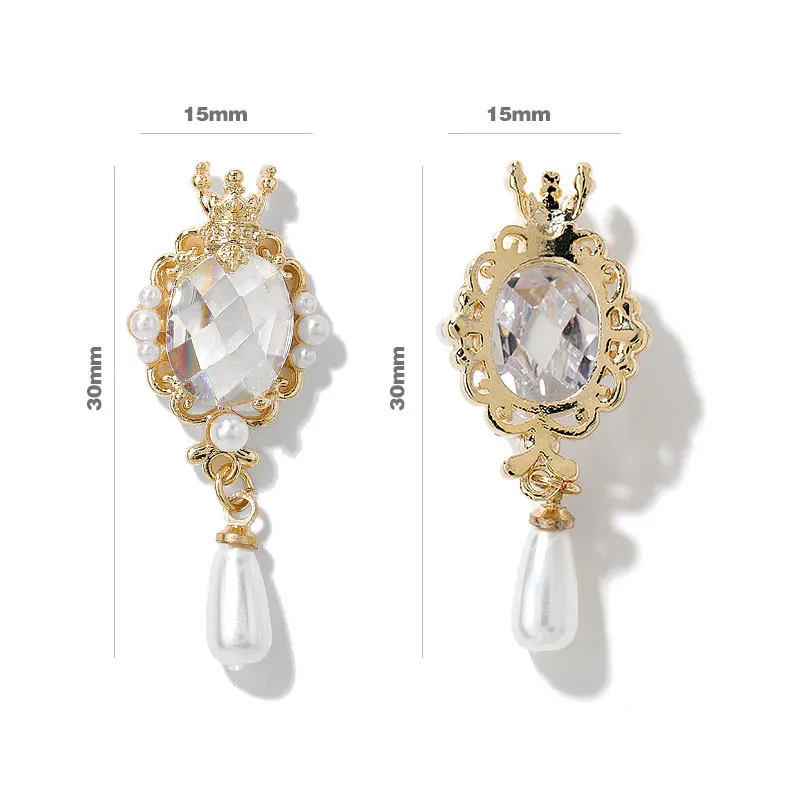 

3D Metal Zircon Nail art Jewelry Japanese Nail Decorations Top Quality Zircon Crystal Manicure Zircon Diamond Charms