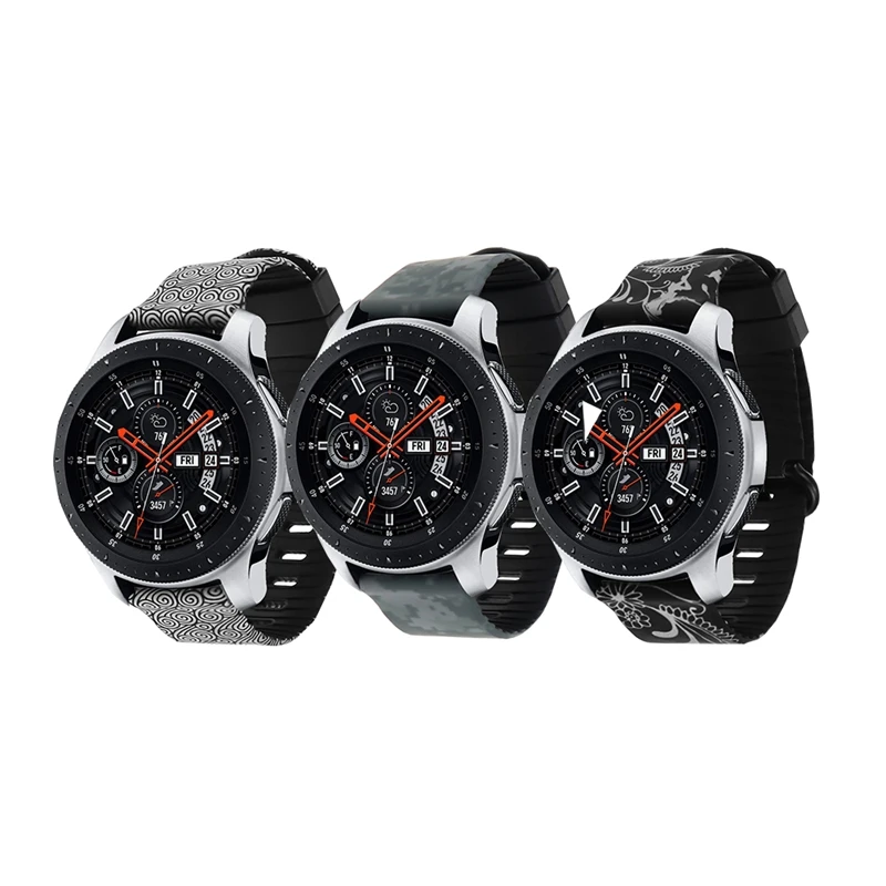Силиконовый ремешок для часов с принтом для huawei Watch GT 2 46 мм/GT2 Active 46 м Смарт-часы 22 мм ремешок для samsung galaxy S3