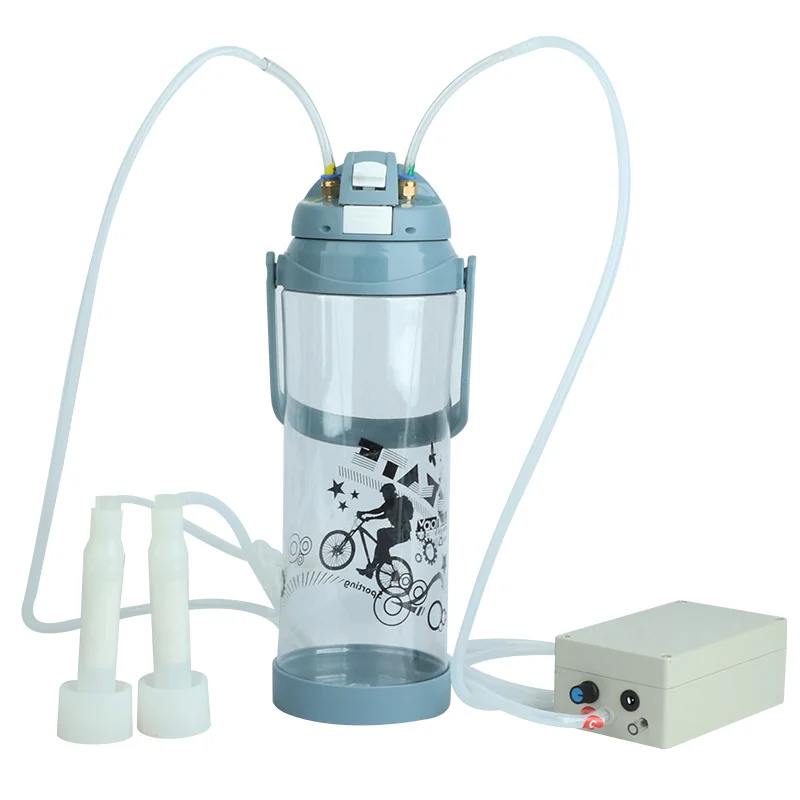 Máquina de Ordenha Elétrica de Plástico Vaca Cabra Ovelhas Milker Bomba Motor Vácuo Automático Leite Gado Fazenda Ferramentas 3l