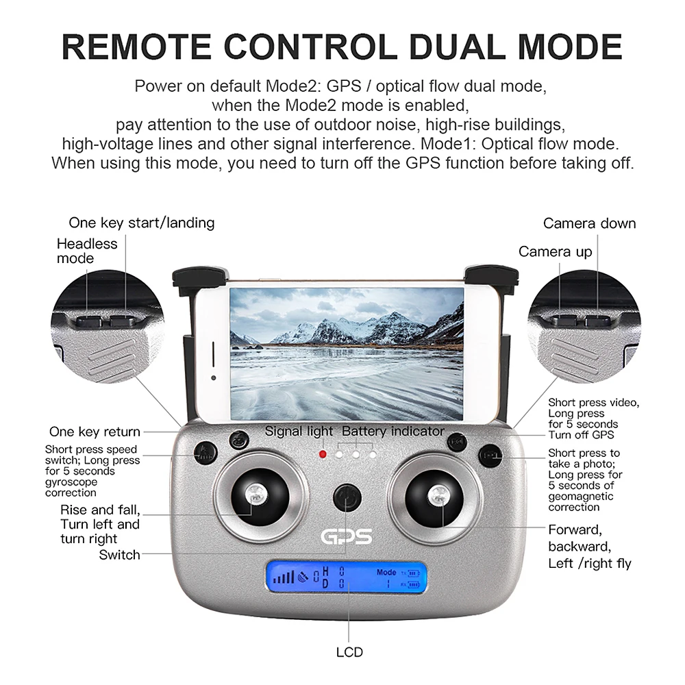SG907 gps Дрон с 4K HD двойной камерой Широкий угол 5G wifi RC Квадрокоптер складной дроны