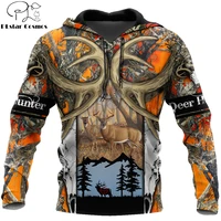 beautiful deer hunting 3d printed fashion mens autumn hoodie sweatshirt unisex streetwear casual zip jacket pullover kj549