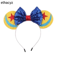 1pc mouse ears headband star festival diy girls hair accessories christmas wholesale sequin hair bows party hairband mujer