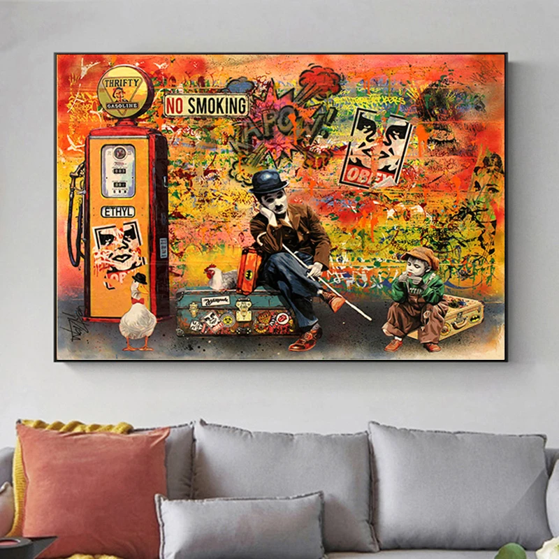 

Street Graffiti Art Classic Canvas Painting No Smoking Wall Art Posters and Prints Wall Art Picture for Living Room Cuadros
