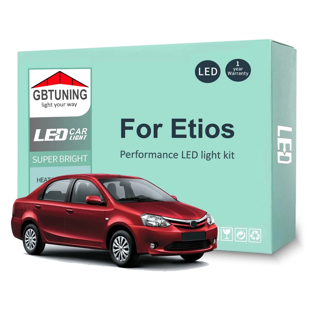 11Pcs LED Interior Light Bulb Kit For Toyota Etios Saloon 2010-2016 2017 2018 2019 2020 2021 Car Map Dome Trunk Canbus No Error