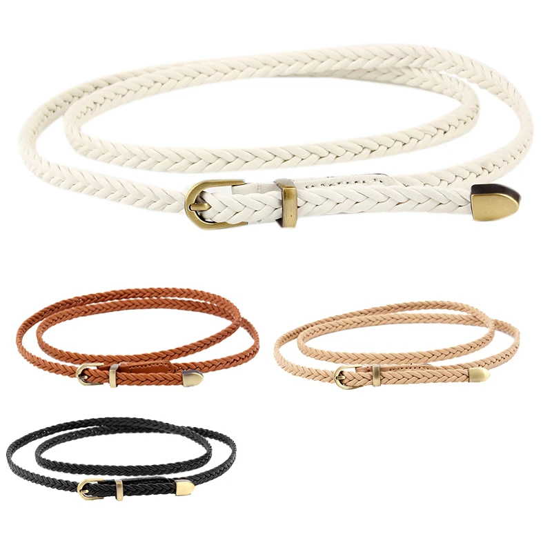 Новый ручной женский ремень с пряжкой в стиле ретро Повседневная тонкая