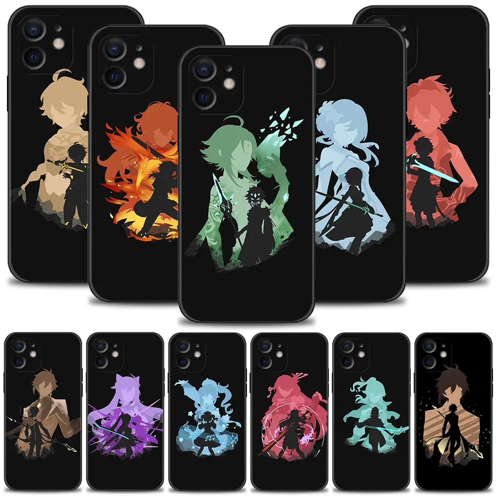 

Genshin Impact Anime Phone Case For Apple iPhone 13 12 11 Pro Max 13 12 Mini XS Max XR X 7 8 Plus 6 6S SE 2020 Silicon Shell