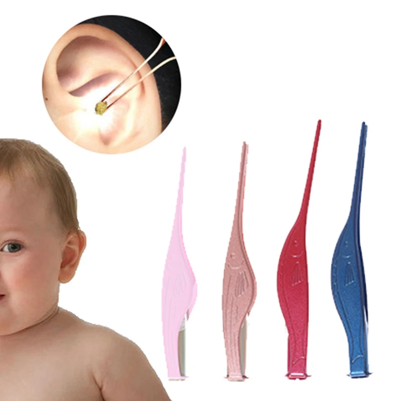 1 шт. ушной серы удалить жидкость для снятия светодиодный фонарик Пинцет