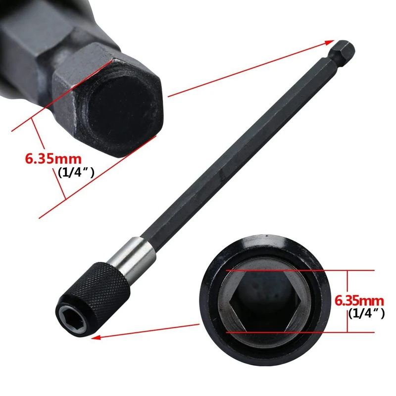 Набор быстросменных головок с шестигранным хвостовиком 1/4 дюйма netic bit holder для