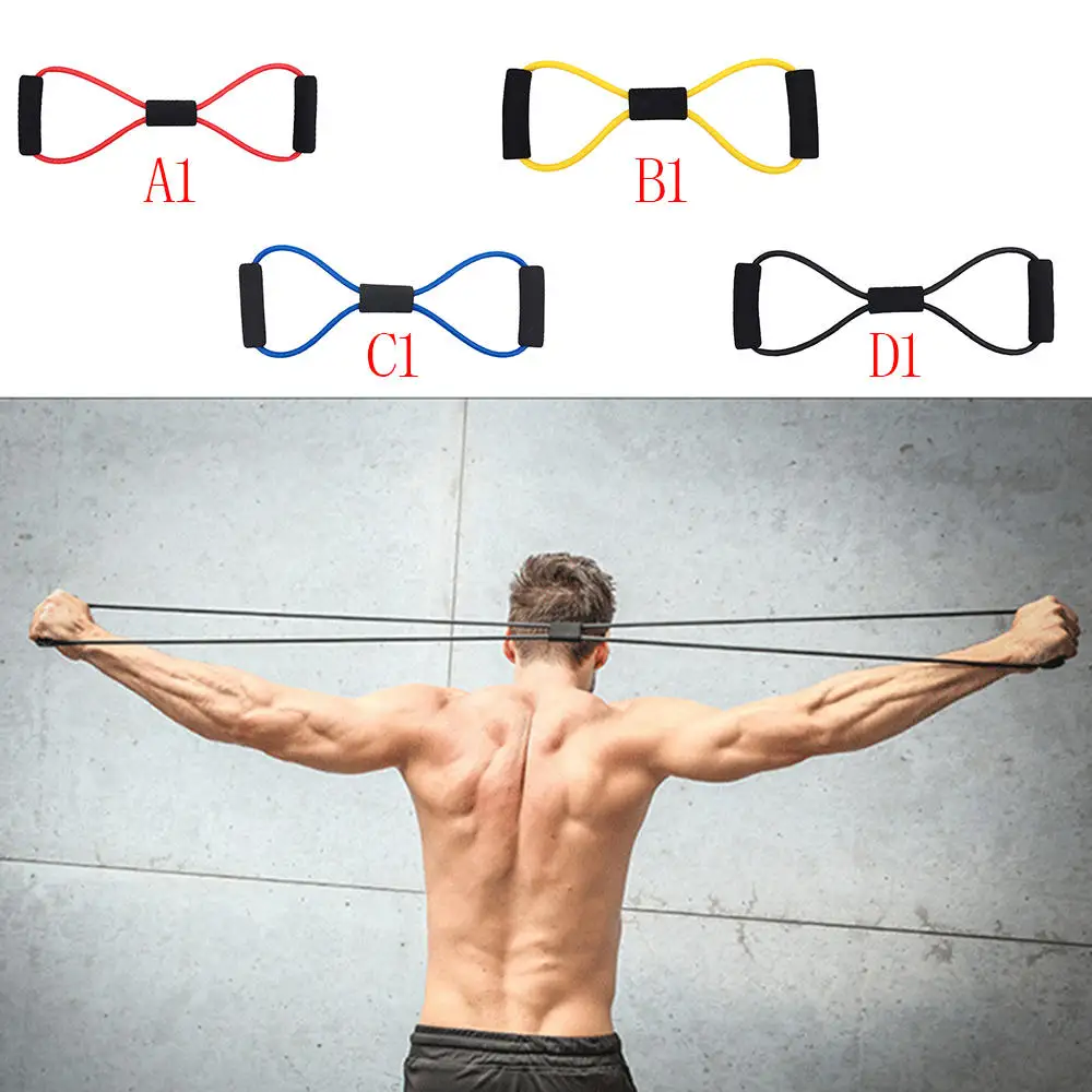 

Yoga 8-Shaped Pull Rope Strength Training Puller Chest Tube Tension Band Belt