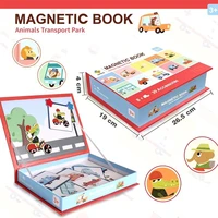 childrens 3 6 year old magnetic attraction jigsaw 3d jigsaw magnet book diy animal assembly parent child game toy