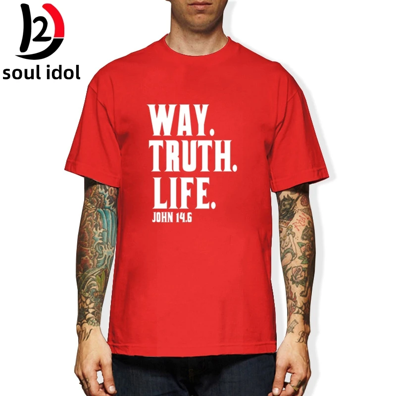 D2 способ правда жизни Библия Писания текстами и сюжетами из Кристиан футболка Homme
