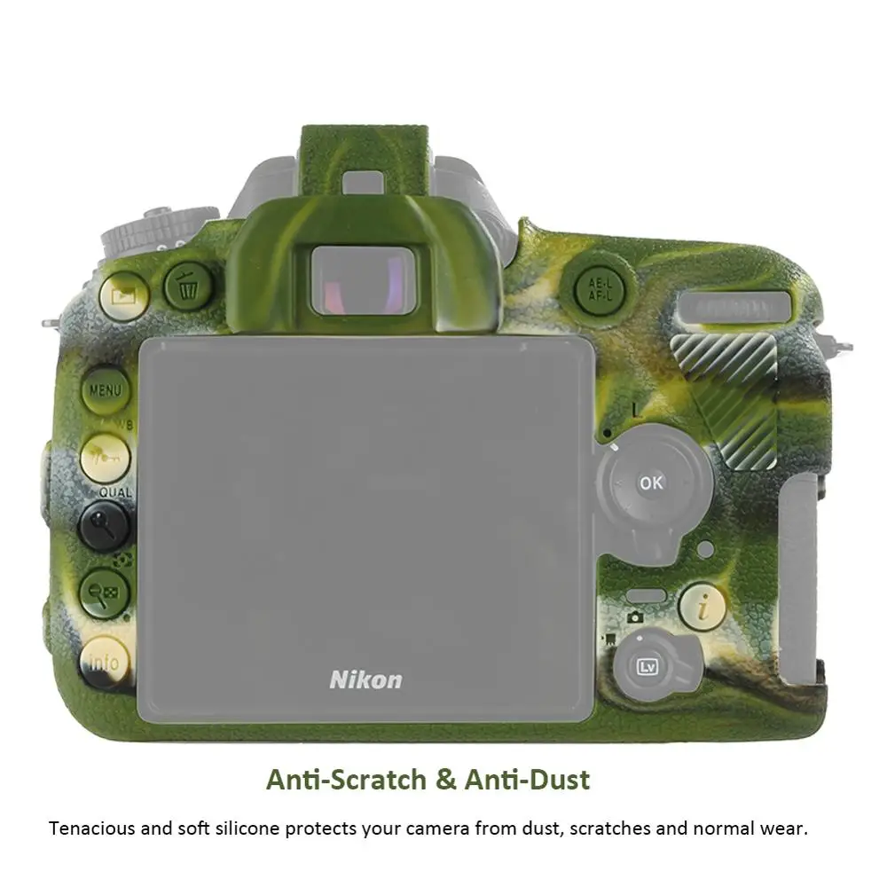 Силиконовый чехол с текстурой личи для камеры Nikon защитный D4 D4S D5 D500 D800 D810 D810a D750 D850