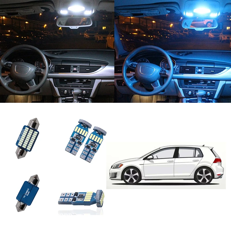 11 шт./компл. салона светодиодный светильник T10 гирлянда лампа комплект