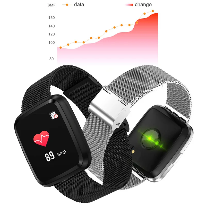 Y7P Смарт-часы 1 3 дюймов большой сенсорный экран сменный ремешок монитор здоровья