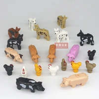 little size diy building blocks animal pig chook dog deer horse accessories compatible with big size toys for children kids gift