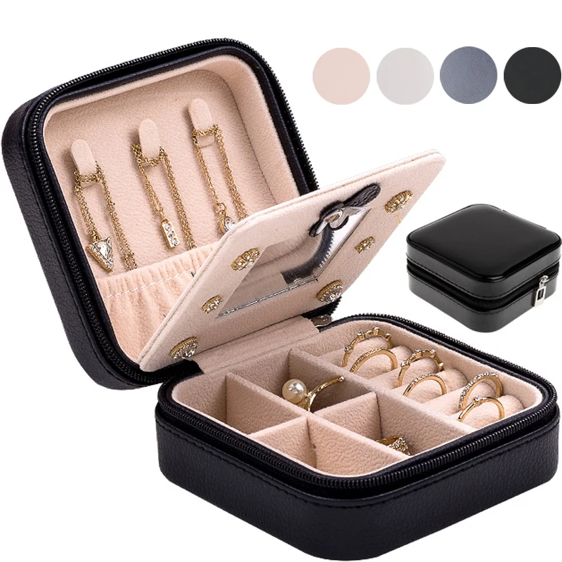 Портативная мини-шкатулка для макияжа мужчин и женщин с бархатной подкладкой