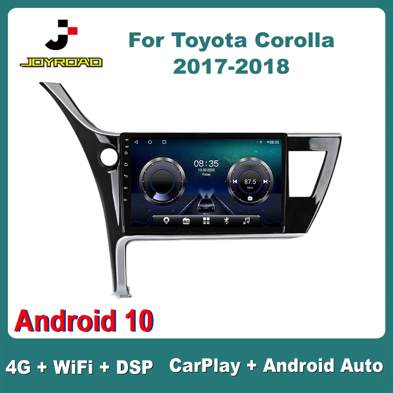 

10" For Toyota Corolla 2017-2018 Android 10 Carplay Auto 4G Sim WiFi DSP RDS Car Radio Stereo Multimedia Video Player GPS 2Din