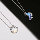 Ожерелье со светящейся подвеской в виде Луны женское, креативное ожерелье с подвеской из светящегося камня, бижутерия в Корейском стиле, хороший подарок