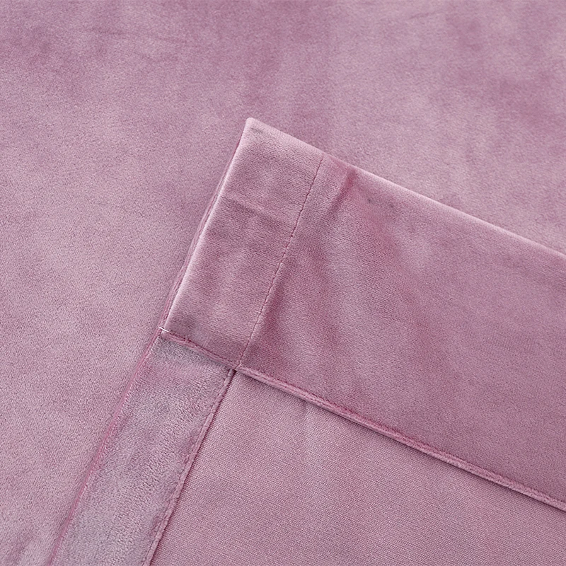 

Nordic Curtains for Living Room Bedroom Simple Chenille Thickened Lavender Solid Color Curtain Finished Product Customization