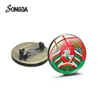 Брошь в виде белого рыцаря из сплава, Заколка-булавка, символ Республики Беларусь, арт-образные узоры, стеклянный кабошон, броши, ретро значки, подарок