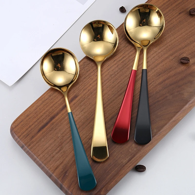 1 шт. разноцветные суповые ложки из нержавеющей стали | Дом и сад