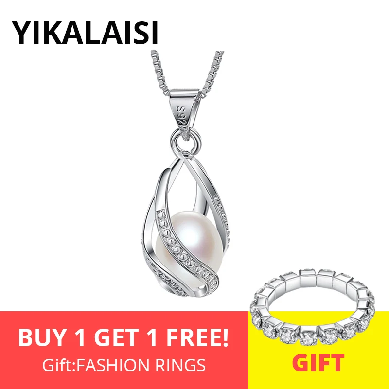 YIKALAISI 925 пробы Серебряная цепочка натуральный пресноводный жемчуг подвеска чокер