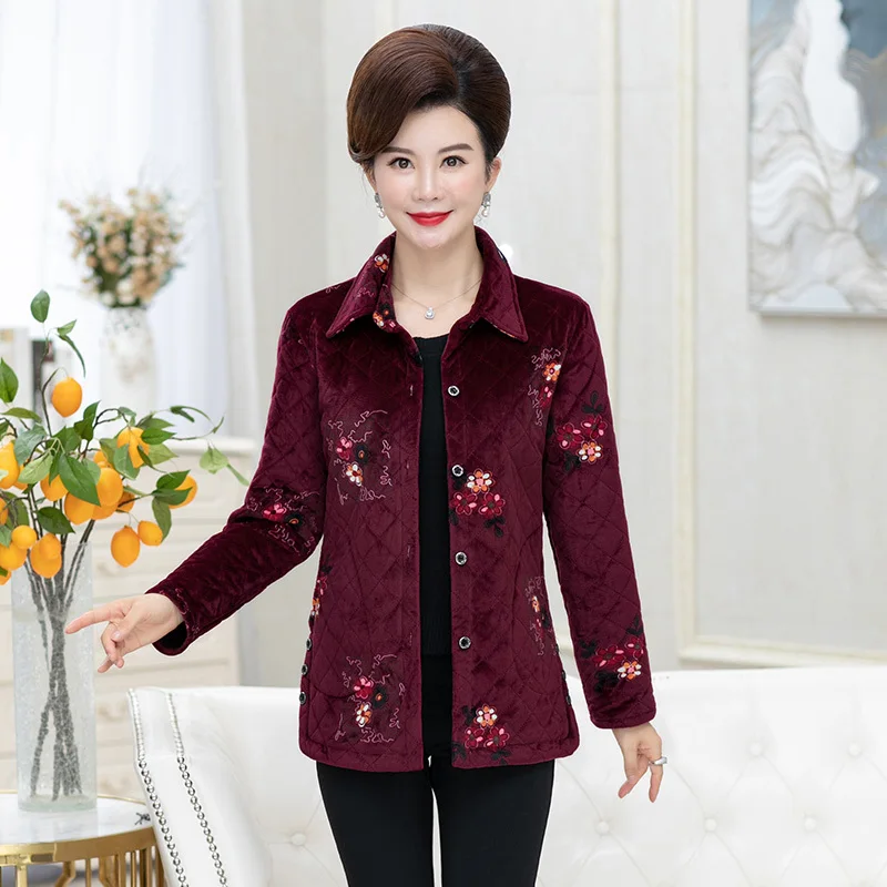 Куртка зимняя теплая бархатная стеганая куртка парки для женщин среднего