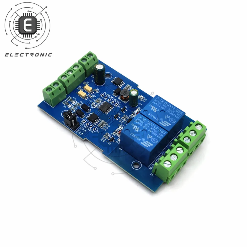 Модуль реле Modbus-Rtu 1/2 каналов 7-24 В переключатель выход 12 вход 485 TTL анти-обратный |