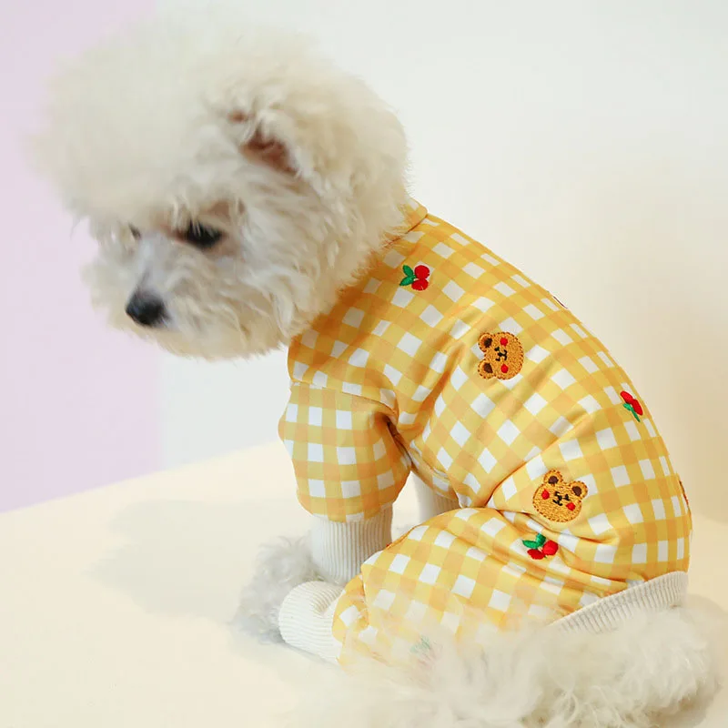 Одежда для домашних животных с изображением медведя комбинезоны собак пижамы