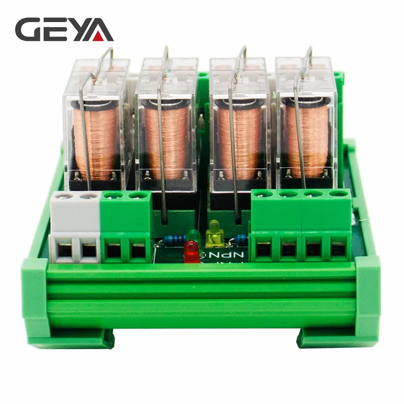GEYA 2NG2R 4 канала Omron релейный модуль 2NO 2NC электронный переключатель DPDT 12 В 24 В релейная плата