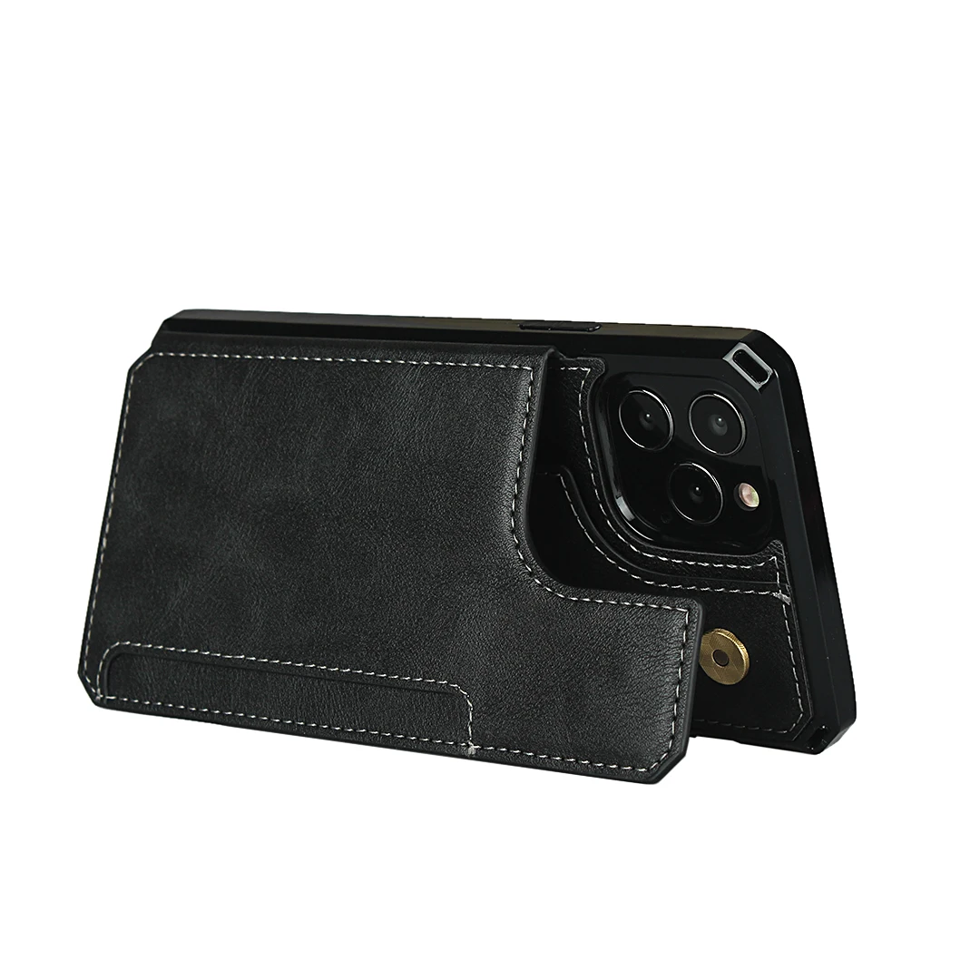 luxury slim fit premium leather cover for iphone 11 12 mini pro xr xs max x 7 8 plus wallet card slots shockproof flip case free global shipping