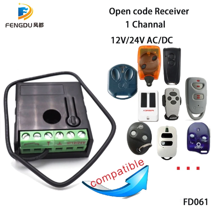 Плавающий код 12v/24v AC/DC беспроводной дистанционный пульт реле 1 канальный приемник