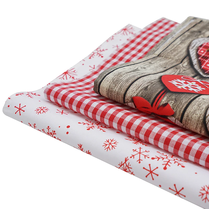 Рождественские столовые приборы из полиэстера и хлопка пасторальные коврики