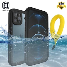 Shellbox Underwater Case for iPhone 13 12 Pro Max Waterproof Case for iPhone 11 Pro Max 12 Mini Clear Case 360 Shockproof Cover