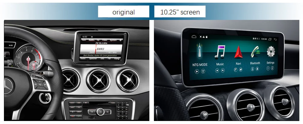 10,25 дюймов 4+ 64G Android дисплей для Mercedes Benz CLA GLA автомобильный Радио экран gps навигация Bluetooth Head UP сенсорный экран