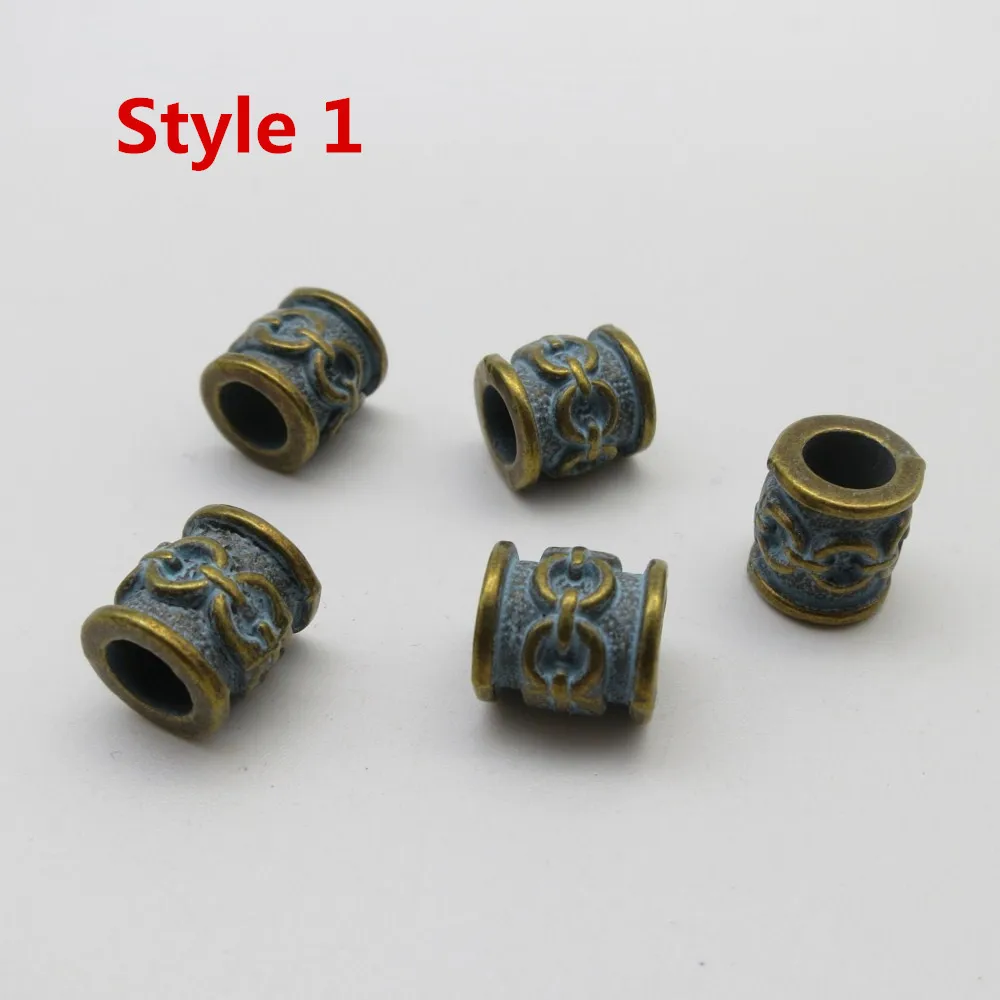 5 шт./лот бронзовые руны викингов оплетка для волос страшная борода Дред кольца