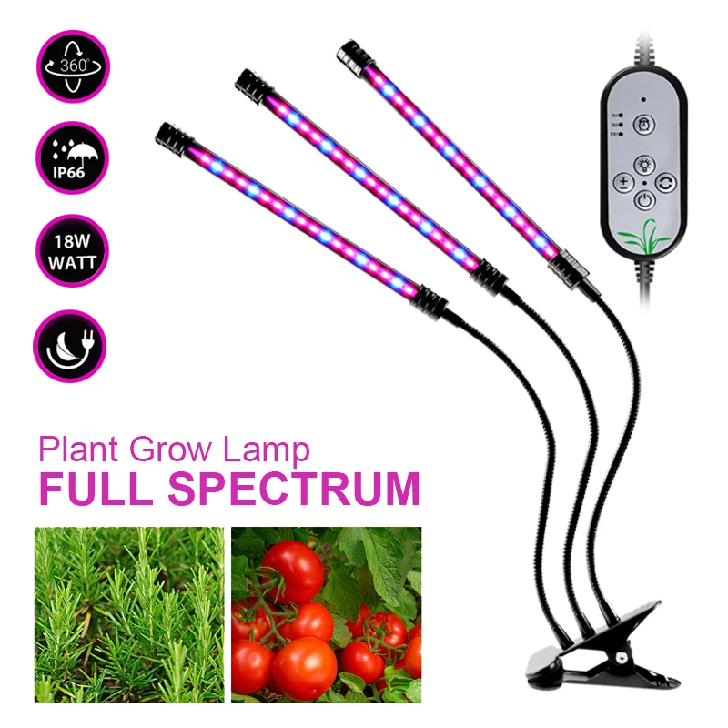 

USB Full Spectrum Control Plants Seedlings Flower Indoo Grow Box Clip Lamp Greenhouse Tent Phytolamp For Plants LED Grow Light