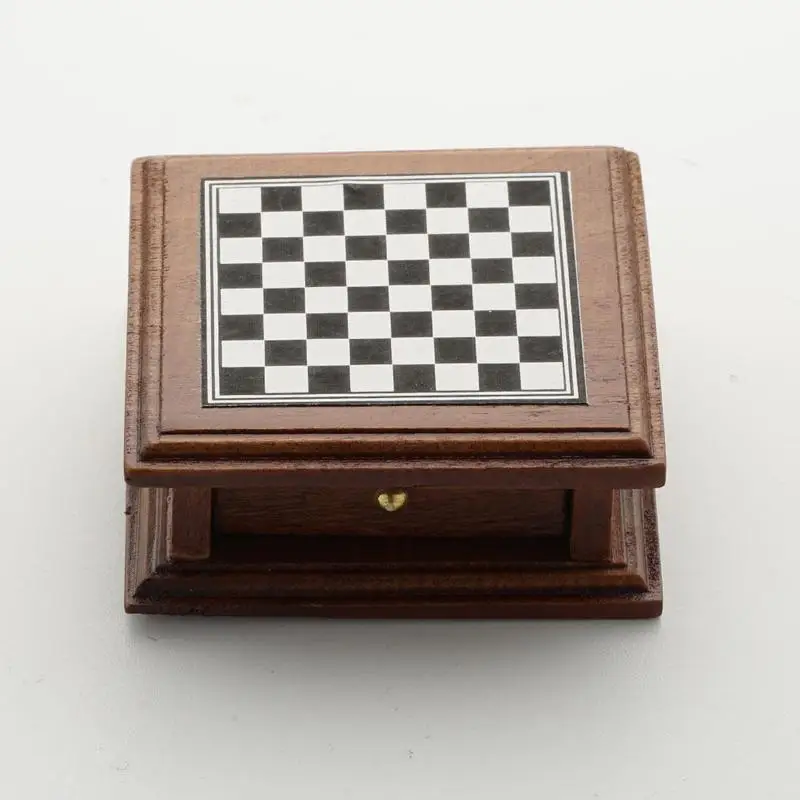 

1:12dollhouse Doll House/ob11/mini Decoration Living Board [brown Chess Storage Room Box] Y8A7