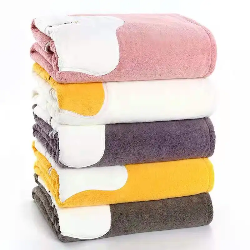 

Personality bath towelCoral velvet bath towel with sling soft absorbent breast towel