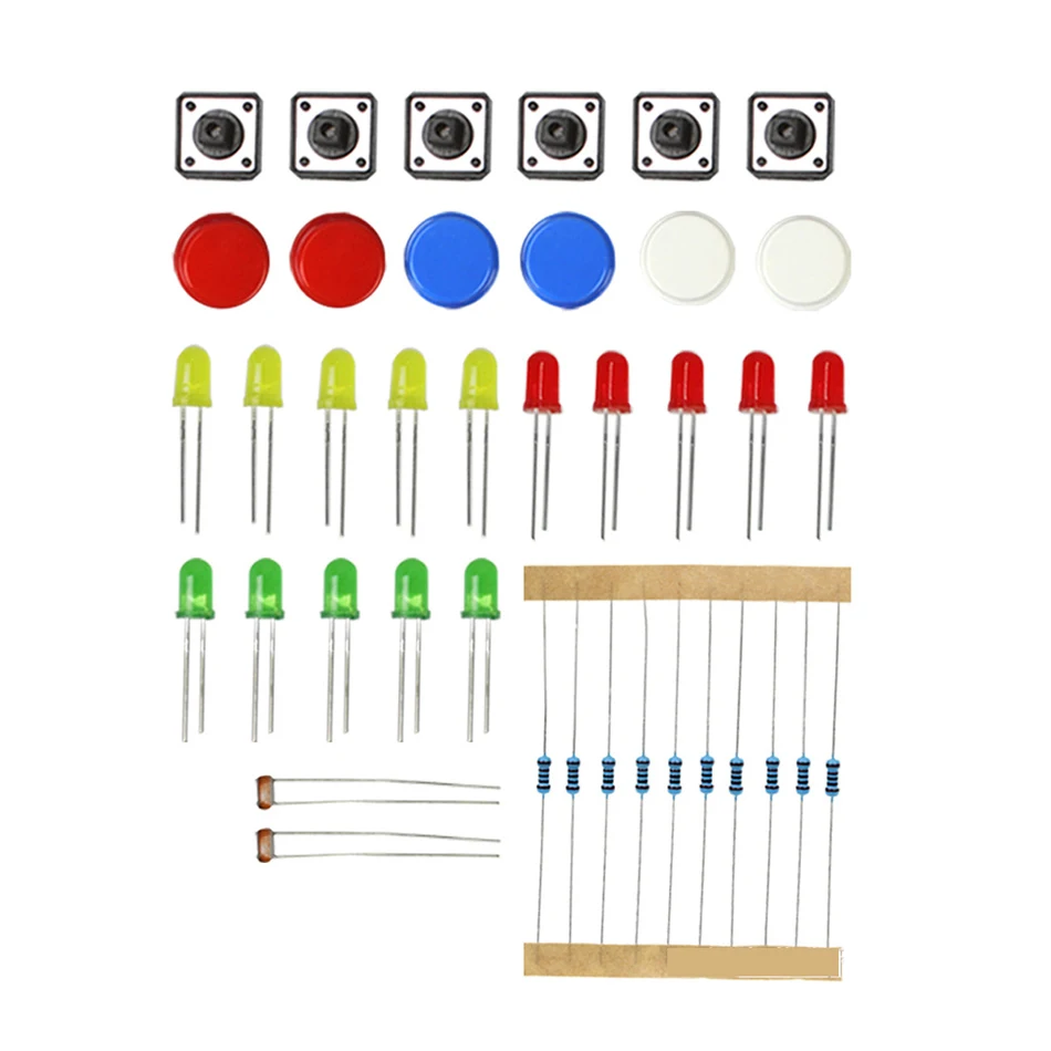 Базовый комплект электроники модуль питания макетная плата джампер провод