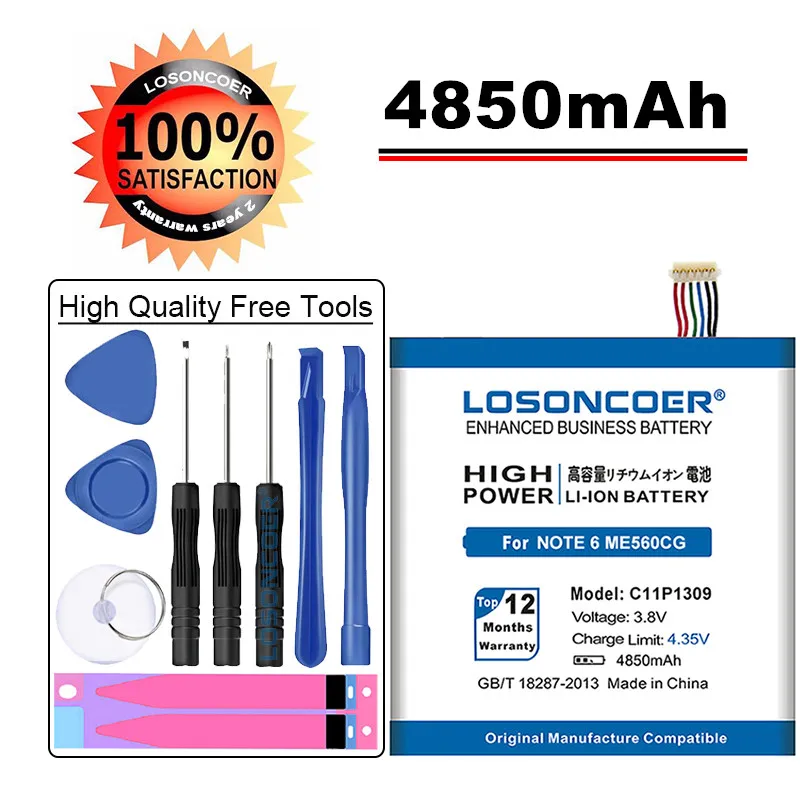 LOSONCOER 4850 мАч C11P1309 для Asus ME560CG, Fonepad Note FHD6, Fonepad Note 6, K00G аккумулятор для смартфона большой емкости ~ в наличии