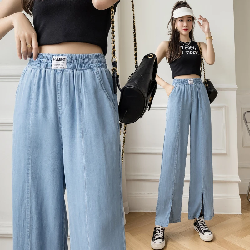 

Soft High Waist Women'S Trousers Denim Loose Streetwear Jean Vintage Full Girls Jeans Woman Pants Straight Femme Pantalon Mujer