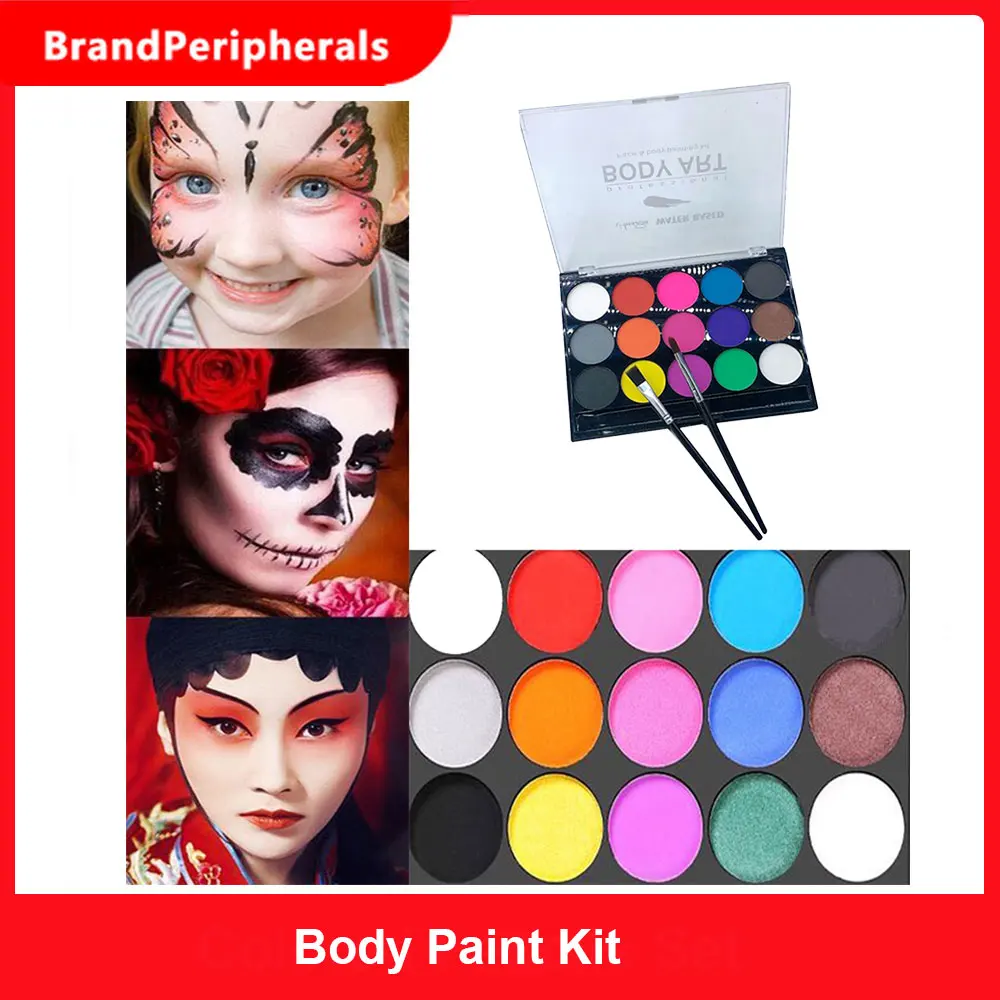 Блестящая краска на водной основе 15 цветов | Канцтовары для офиса и дома