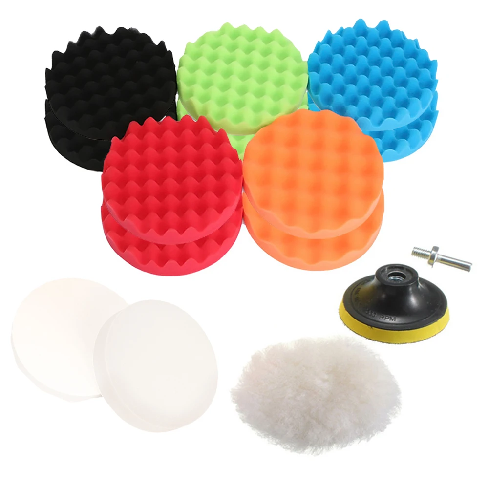 Набор полировальных насадок комплект из шерстяных губчатых 3 дюйма 19 шт. Для