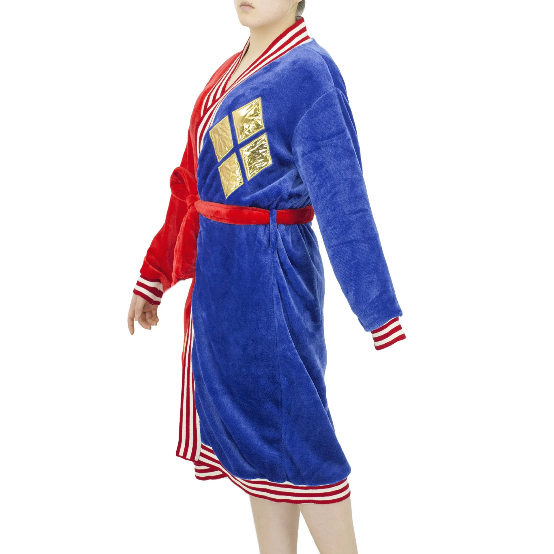 Костюм для косплея супергероя harleen quinzel осенне-зимний фланелевый Халат пижама