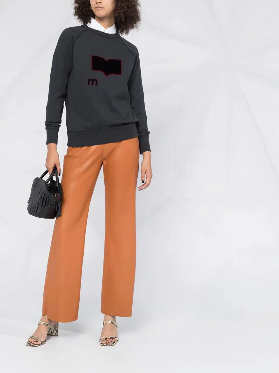 

2020 Autumn Winter Slim Fit Sweatshirt for Women Clothes 100% Cotton Contrast Color Flocking Print Letter Jumper Pullover Top