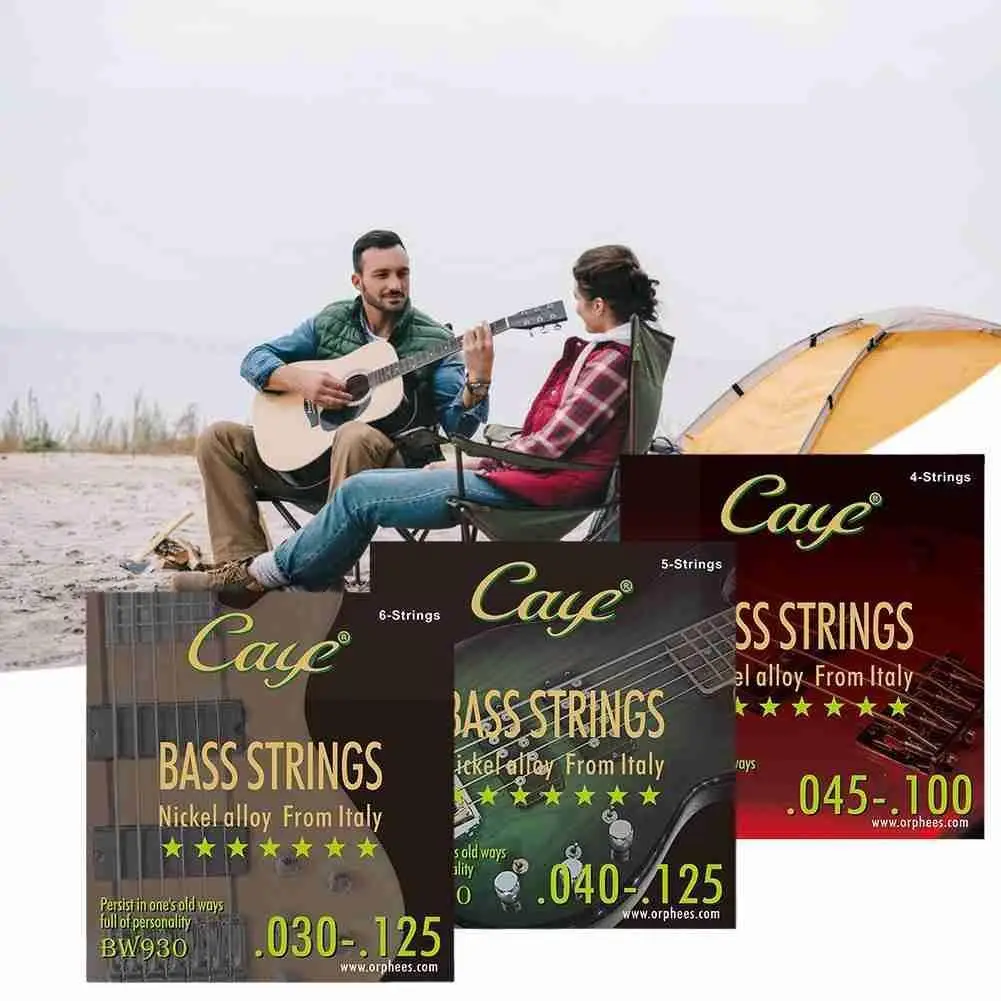 

Струны басовые из сплава, 4/5/6 струн, набор Басовых Струн с шестигранным покрытием, стальные струны для басовых гитар, сердечник из никеля