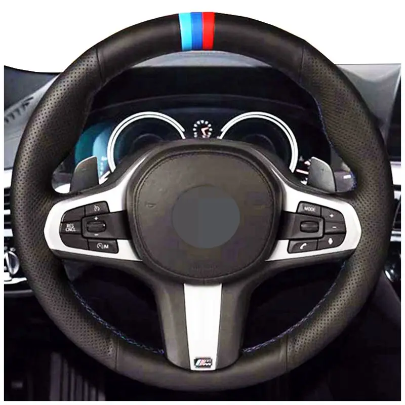 Чехол рулевого колеса автомобиля для BMW M X3 G01 X4 G02 X5 G05 G16 G15 G14 G32 G30 G31 G20 G21 мягкая